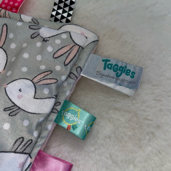 Taggies Bunny Lovey Security Blanket - Picture 3 of 3